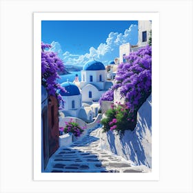 Beautiful Santorini Greece Wall Art 11 Art Print