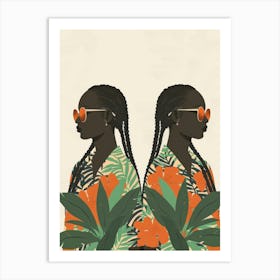 Two African Women In Sunglasses 3 Art Print