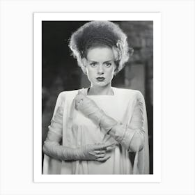 Elsa Lanchester In Pose In Universal Stuidos Horror Classic The Bride Of Frankenstein 1935 Art Print