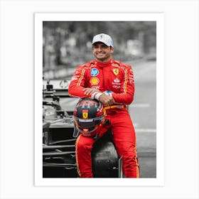 Carlos Sainz F1 Grand Prix Of Spain On June 19, 2024 In Barcelona, Spain Art Print