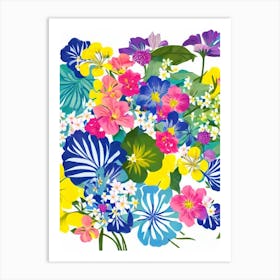 Jasmine Modern Colourful Flower Art Print