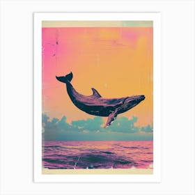 Whimsical Whale Polaroid Inspired 1 Art Print