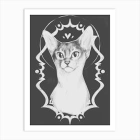 Abyssinian Cat Portrait Art Print