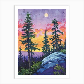 Sunset In The Mountains 31 Art Print