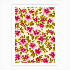 Mandevilla Floral Print Warm Tones 2 Flower Art Print