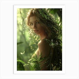 Fairy Girl In The Forest 1 Art Print