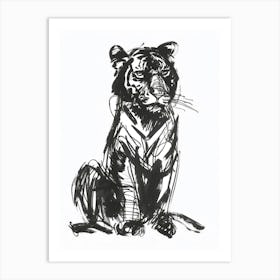 B&W Siberian Tiger Art Print