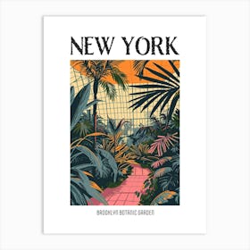 Brooklyn Botanic Garden New York Colourful Silkscreen Illustration 3 Poster Art Print