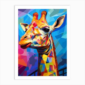 Giraffe Abstract Pop Art 3 Art Print