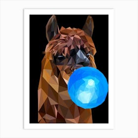 Llama Blowing Bubbles 1 Art Print