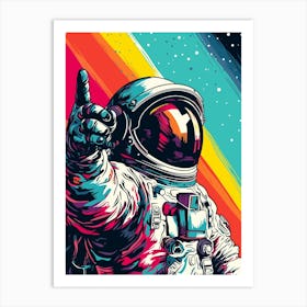 Astronaut In Space Art Print