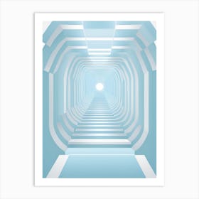 Futuristic Tunnel Art Print