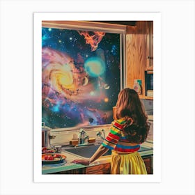 Galaxy Kitchen Art Print