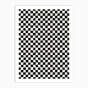 Checkmate Black White Art Print