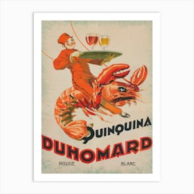 Quinquina Duhomard Vintage Bar Cart Art Art Print