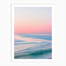 Folly Beach, South Carolina Pink Photography 2 Art Print