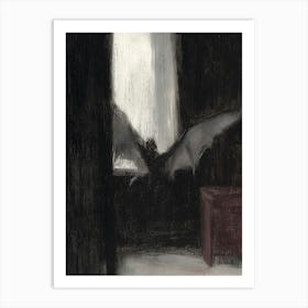 Bat In The Window Art Print