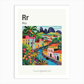 Kids Travel Alphabet  Rio 3 Art Print