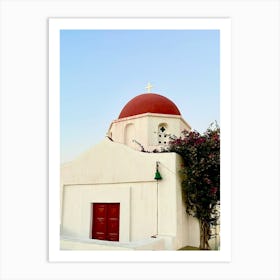 Church In Santorini Art Print