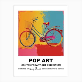 Retro Bicycle Pop Art 3 Art Print