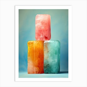 Stacked Cubes, Stones Art Art Print