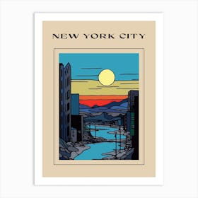 Minimal Design Style Of New York City, Usa 1 Poster Art Print