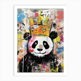 King Panda Bear Art Print