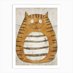 Striped Cat 11 Art Print