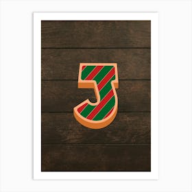 Gingerbread Christmas Letters Living Room Holiday Display 10 Art Print