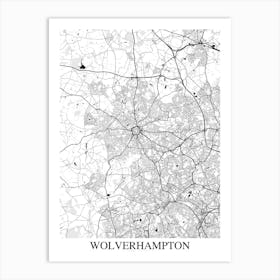 Wolverhampton White Black Art Print