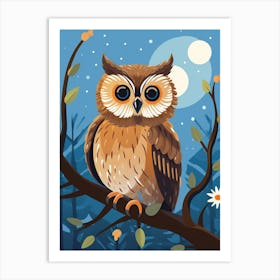 Baby Animal Illustration  Owl 1 Art Print