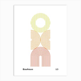 Geometric Bauhaus Poster 13 Art Print