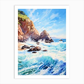 A Painting Of Pfeiffer Beach, Big Sur California Usa 4 Art Print