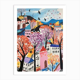 Ankara, Dreamy Storybook Illustration 4 Art Print