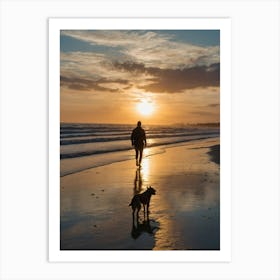 Sunset On The Beach Art Print