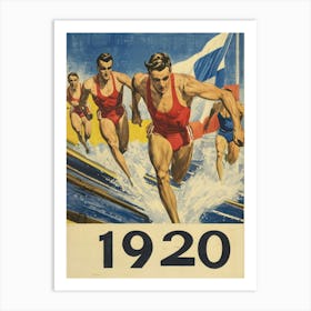 Aihrgdesign A Vintage Sports Poster For The 1920 Antwerp Olym 4cae4c7c F7e7 4fc2 9b93 20a49eddc9e2 0 Art Print