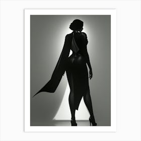 A Woman With Cape Art Print