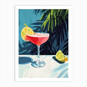 Tropical Cocktail, Mid century Art Print