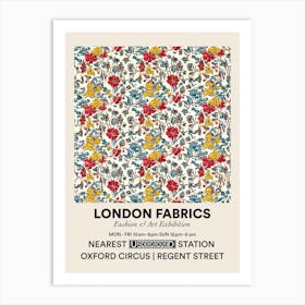Poster Lily Lane London Fabrics Floral Pattern 4 Art Print