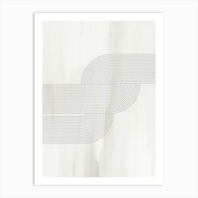 White Background With White Lines Art Print