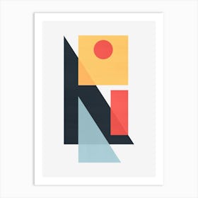 Geometric and colorful shapes 1 Art Print