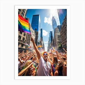 A Jubilant Scene Capturing The Throng Of Illustrations Representing The Vast Spectrum Of The Rainbow (2) Art Print