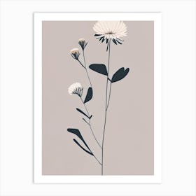 Asters Wildflower Simplicity Art Print