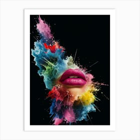 Lips In The Air Art Print