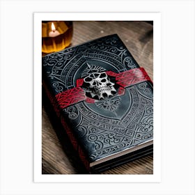 Journal With A Skull Art Print