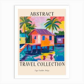 Abstract Travel Collection Poster Caye Caulker Belize 1 Art Print