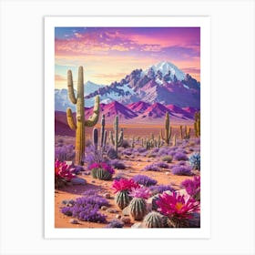 Cactus Desert Print Art Print