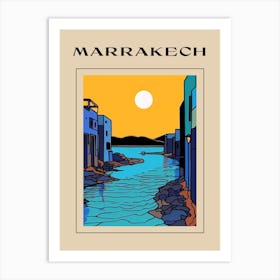 Minimal Design Style Of Marrakech, Morocco 3 Poster Art Print