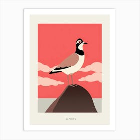 Minimalist Lapwing 1 Bird Poster Art Print