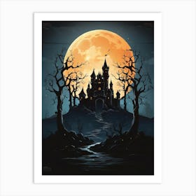 Halloween Castle 2 Art Print